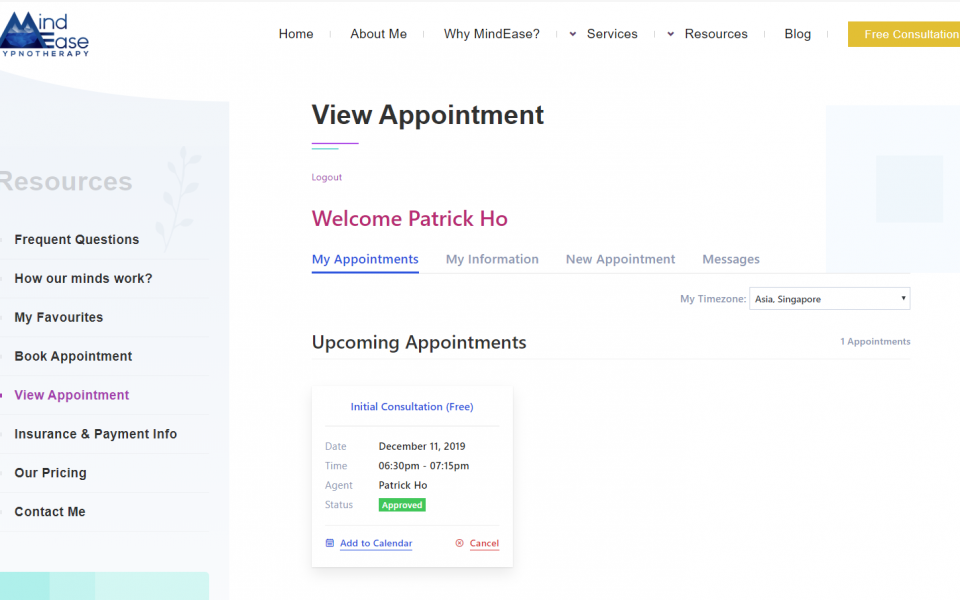 Manage Appointment